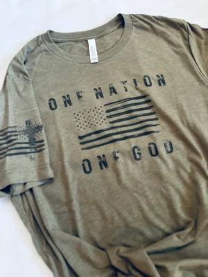 One Nation, One God Men's Americana Christian Tee